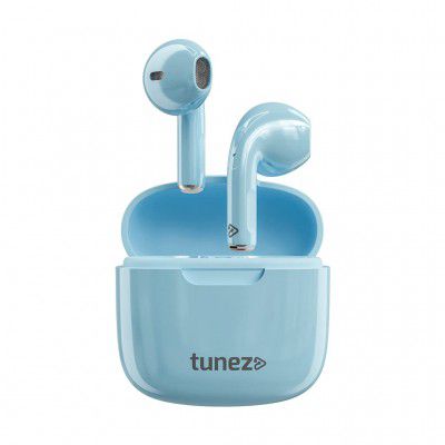 tunez Elements E11 True Wireless Earbuds with Bluetooth V5.1, 30 Hours Music Time, Smart Touch Controls,Voice Assistant and Water Resistant(Blue)