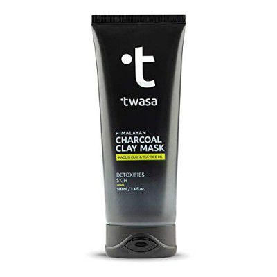 Twasa Himalaya Charcoal Clay Mask, Exfoliate Skin