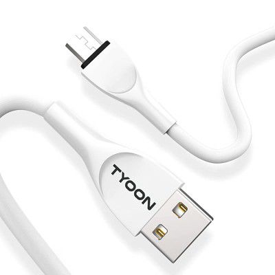 Tyoon WM503 1M 2.4A Micro USB Wire with Fast Charge & SYNC Function with HIGH-Speed Data Transfer Cable White