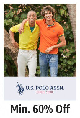 U.S. POLO ASSN Clothing on minimum 60% Off