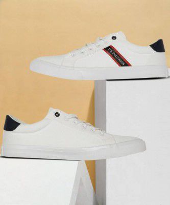 U.S. Polo Assn. Men Off-White GAIMAN 2.O Sneakers Sneakers For Men  (White , 8)