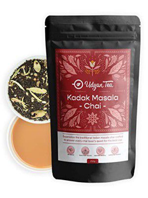 Udyan Tea Kadak Masala Chai, 250g (100 Cups)|Spice Chai latte with Traditional Indian Recipe | Natural Ingredients Masala Chai | Rich and Flavourful Chai - Premium Blend of Fresh Tea Leaves