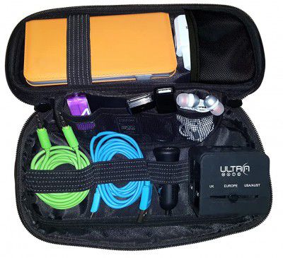 UltraProlink Transit UM0020 Gadget & Accessories Organizer Cum Kit & Travel Pouch for Passport, Money, Cosmetics & Toiletries