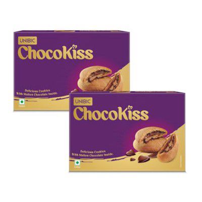 Unibic Choco Kiss Cookies | Centre Filled Cookies | Chocolate Cookies 500gm