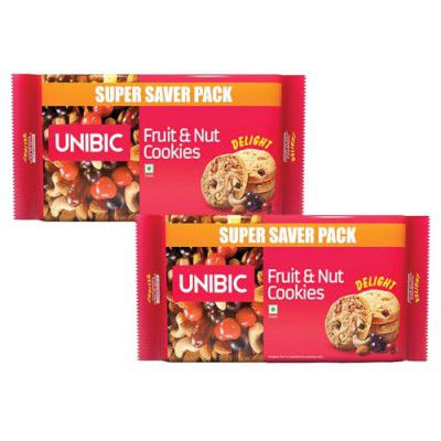 Unibic Fruit & Nut Cookies I Made with Premium Dried Fruits & Nuts Biscuit I Tea Time Snack I 1 Kg