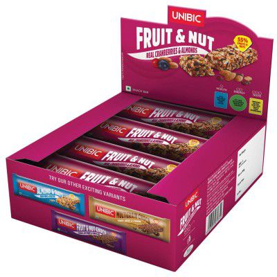 Unibic Snack bar  Fruit & Nut 360g Pack of 12, 360g