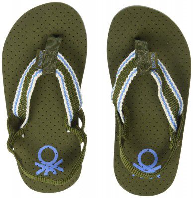 United Colors of Benetton Boy's Olive Flip-Flops-3 UK (22 EU) (4 Kids US) (19A8CFFPB492I)