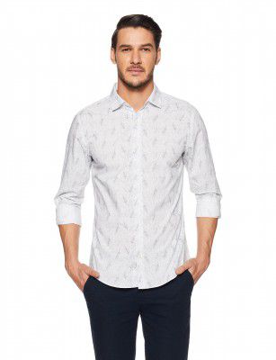 United Colors of Benetton Mens Printed Slim Fit Casual Shirt