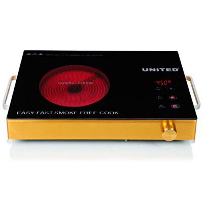 United UD555 Infrared Cooktop 2200w Element (Black, Touch Panel)