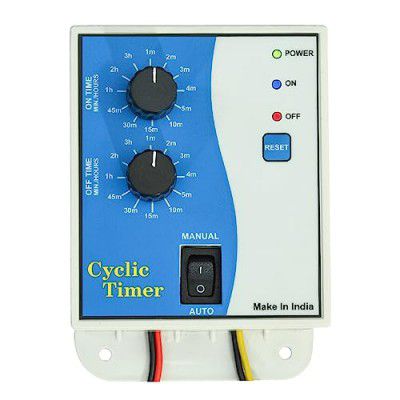 Unknown Single Phase (230VAc) Analog Cyclic Timer/Hydrophonic Timer/Fogger timer/16Amps Capacity, white