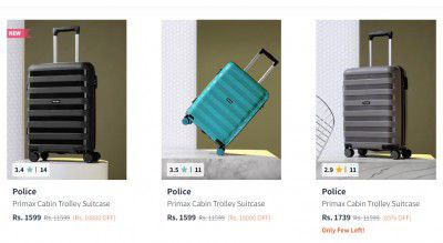 Up to 87% off on Police Trolley Bags