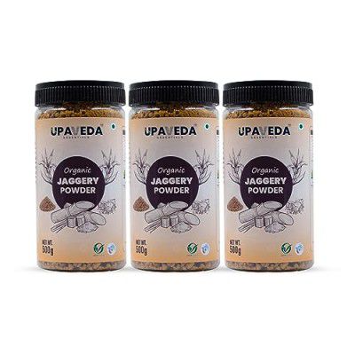 Upaveda Jaggery Powder 1500gNatural Desi Shakkar Gur Gud Powder, Natural Gur Jaggery, Sugar Substitute, Free from Chemical Fertilizers, Preservatives & Pesticides, No Added Sulphur & Color