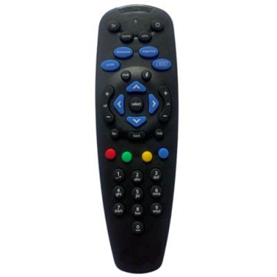 Upix DTH Set Top Box Remote (Black) Without Recording Feature, Compatible/Replacement for Tata Sky SD/HD/HD+/4K DTH Set Top Box Remote Control (Pairing Required to Sync TV Functions)