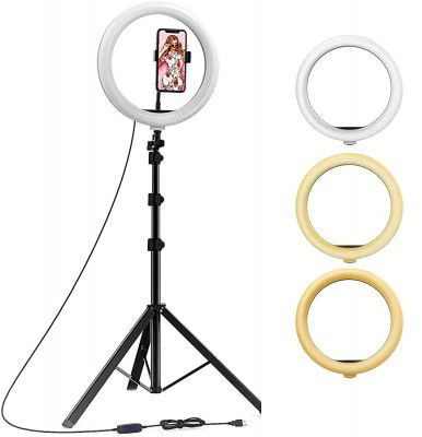 upReale Professional 10 inch LED Ring Light with 7 Ft Tripod Stand Combo 