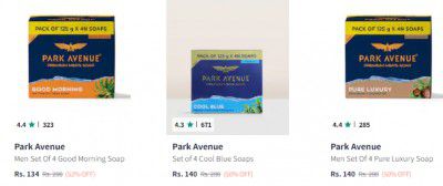 Upto 60% Off On Park Avenue Soap