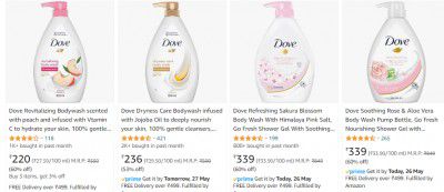 Upto 60% Off On Dove Body Wash