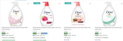 Upto 68% Off On Dove Body Wash