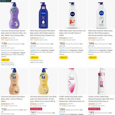 Upto 70% Off On Branded Body Lotion