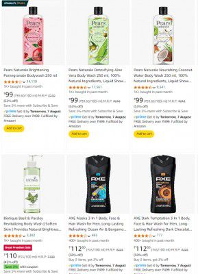 Upto 70% Off On Branded Bodywashes