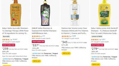 Upto 70% Off On Branded Shampoos 