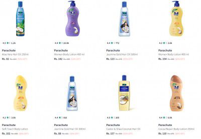 Upto 70% Off On Parachute Shower Gel & Body Lotion