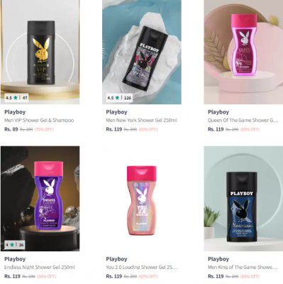 Loot : Upto 70% Off On Playboy Shower Gels