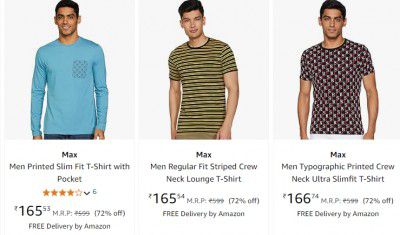 Upto 72% Off On Max Men's Clothing