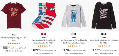 Upto 75% Off On MAX Clothing @Amazon