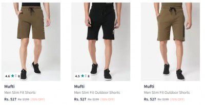 Upto 76% Off On Mufti Men's Shorts | Starts at Rs 527