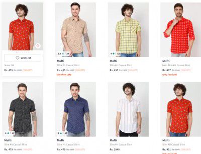 Upto 77% Off On Mufti Men's Shirts | Starts at Rs 455