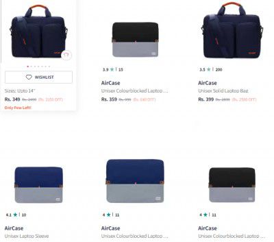 Upto 86% Off On Aircase Laptop Bag Starts @349