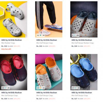 Upto 86% Off On HRX Clogs