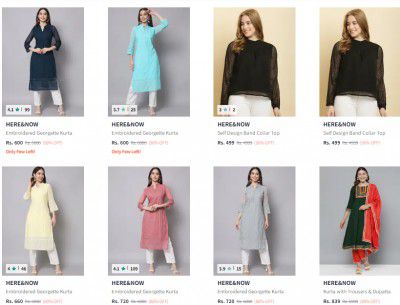 Upto 90% Off HERE & NOW Clothing For Women's