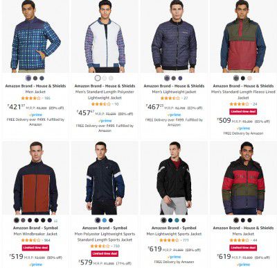 Upto 90% Off Men Jackets Starts @412