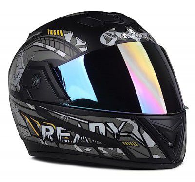 URBAN CARRIER Dashing ISI Certified Full Face Helmet for Men and Women with Rainbow Visor Motorbike Helmet-ABS Material(Batman)