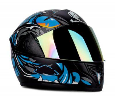 Urban Carrier Full Face Bike Helmet, Lightweight, Adjustable Fit, Enhanced Ventilation, Impact-Resistant (Black_Panther)