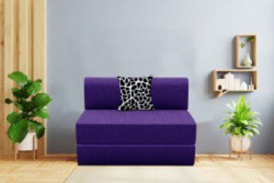 Urban Decor 3x6 1 Seater Single Fold Out Sofa Sectional Bed  (Finish Color - Purple Delivery Condition - Pre-assembled)