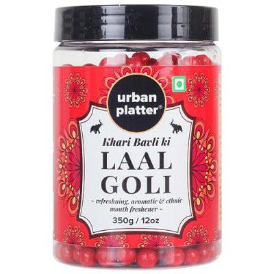 Urban Platter Khari Bavli ki Laal Goli Mukhwas, 350g / 12.34oz [ Mouth Freshener, Digestive, After-Meal Snack]