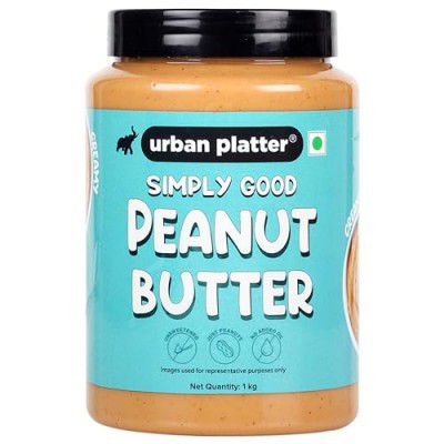 Urban Platter Natural Creamy Peanut Butter, 1kg / 35.2oz