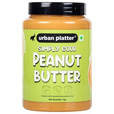 Urban Platter Natural Crunchy Peanut Butter, 1kg / 35.2oz 