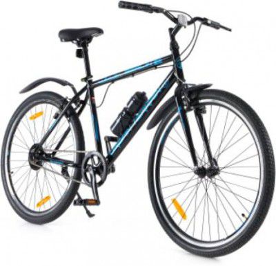 Urban Terrain Berlin with Complete Accessories & Mobile Tracking App 27.5 T Hybrid Cycle/City Bike  (Single Speed, Black, Blue)