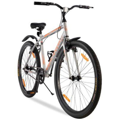 Urban Terrain Denver Cycle/Bicycle City Bike 26T Single Speed Bike with Complete Accessories Bicycle for Men/Boys UT7003S26 | Ideal for 13+ Years, Silver