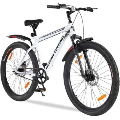 Urban Terrain Galaxy Pro High-Performance Mountain Cycles Men Front Suspension & Dual Disc Brake & Complete Accessories MTB Bike 26T Single Speed | Ideal 13+ Years