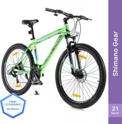 Urban Terrain UT3002A27.5 Alloy MTB with 21 Shimano Gear and Installation services 27.5 T Mountain/Hardtail Cycle (21 Gear, Green)