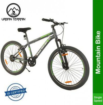 Urban Terrain Zion 26 Green Mountain Bike with Cycling Event & Ride Tracking App by cultsport 26 T Road Cycle  (Single Speed, Green)