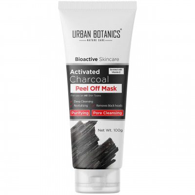 UrbanBotanics Activated Charcoal Peel Of Mask For Men & Women 100g