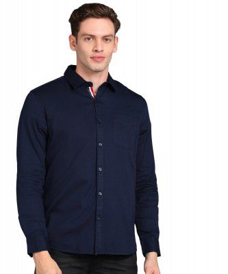 Urbano Fashion Men's Cotton Full Sleeve Slim Fit Casual Solid Shirt