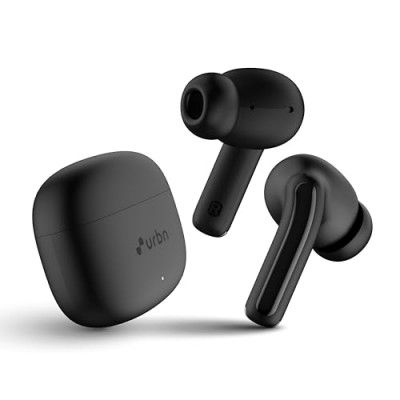 URBN Beat 650 ENC Bluetooth *Newly Launched* True Wireless (TWS) in Earbuds with 12MM Driver, Hybrid Quad Mic, 50H Playtime, Type C Fast Charging, IPX5, Touch Controls & Voice Assistant (Black)