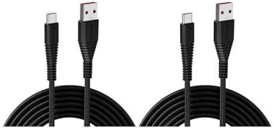 URBN USB Type-C 3.4A Fast Charging Cable - 5ft | Unbreakable Nylon Braided - Black