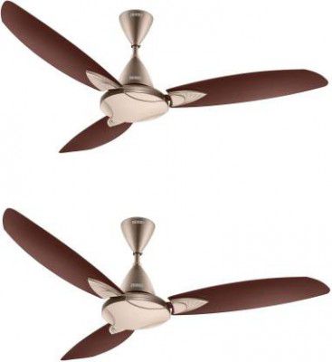 USHA Bloom Primrose, Sparkle Golden, Brown 1250 mm 3 Blade Ceiling Fan 